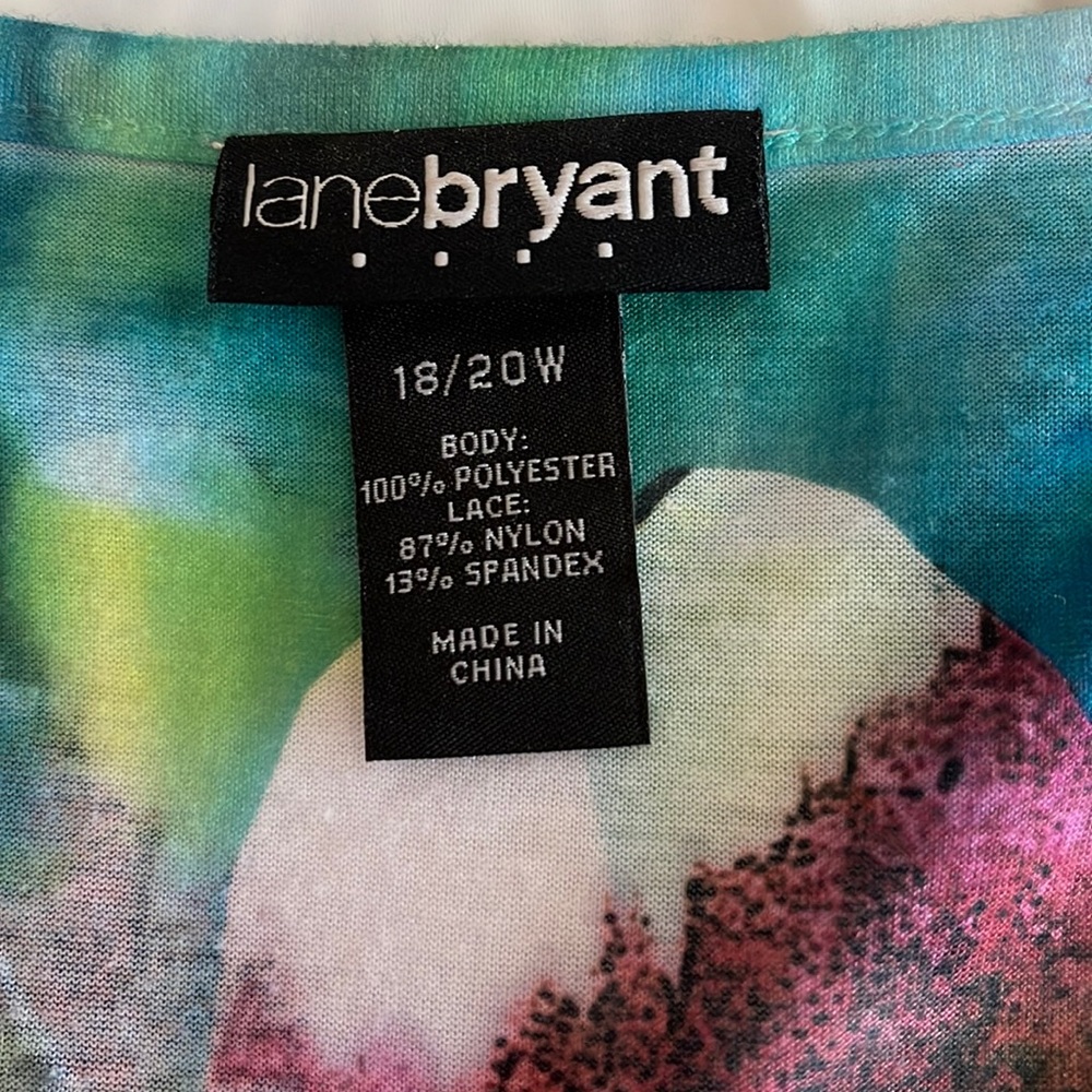 Polyester and lace 18/20 pink multi color lane Bryant